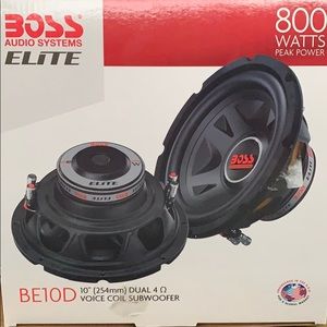 2 10 inch boss Audio systems wire. 800 watts each
